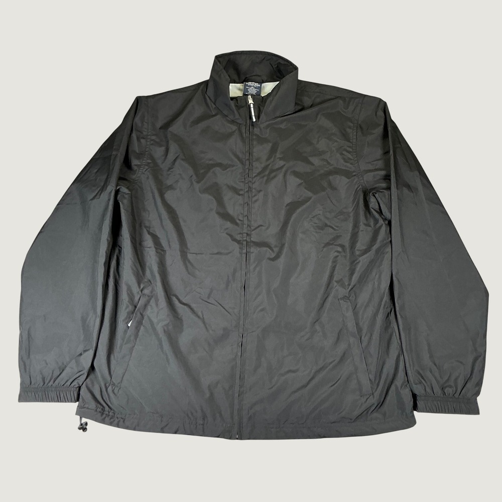Charles River Triumph Jacket Mens LG Black Full Zip Windbreaker NWT 9551